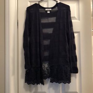 Motherhood Cardigan with lace trim